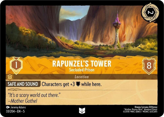 Rapunzel's Tower Secluded Pri Cold Foil Disney Lorcana 33/204 Shimmering Skies