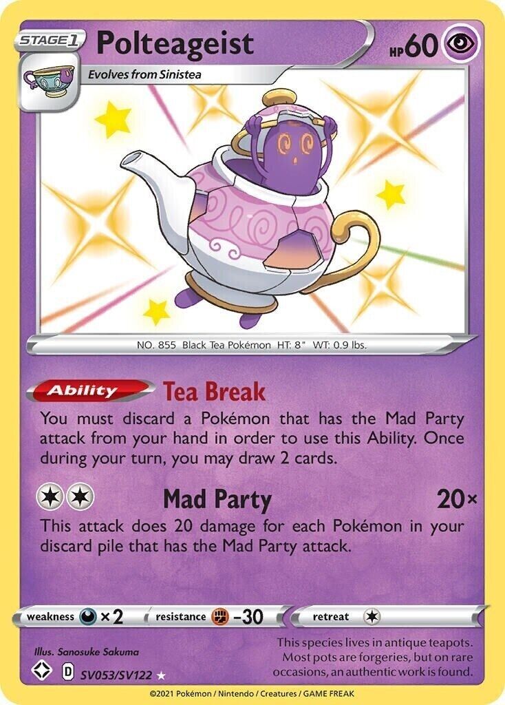 Polteageist SV053/SV122 Shining Fates: Shiny Vault Holo Shiny PKM