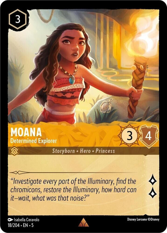 Moana Determined Explorer Cold Foil Disney Lorcana