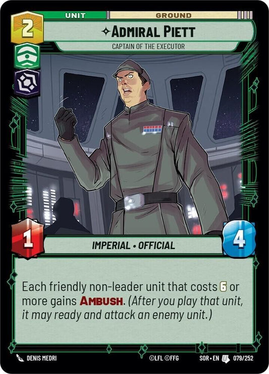 Admiral Piett - Captain of the Executor (Non-Foil) SWU