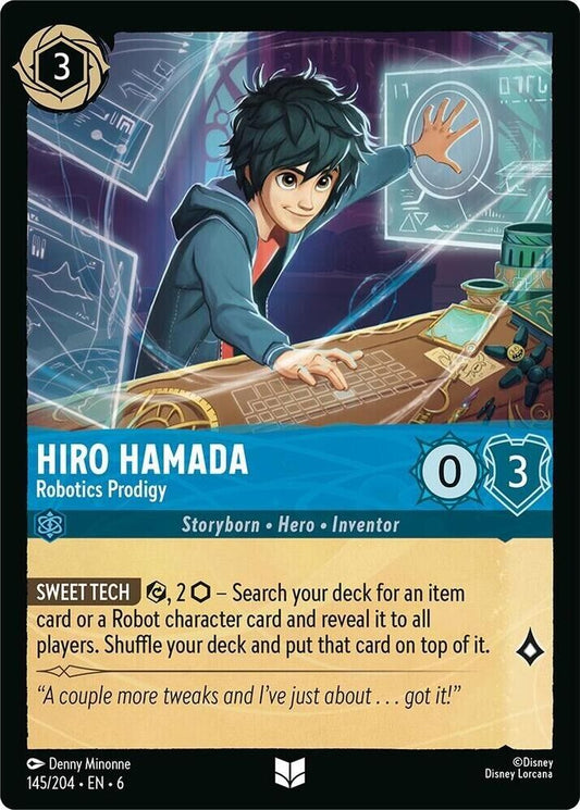 Hiro Hamada Robotics Prodigy Cold Foil Disney Lorcana 145/204