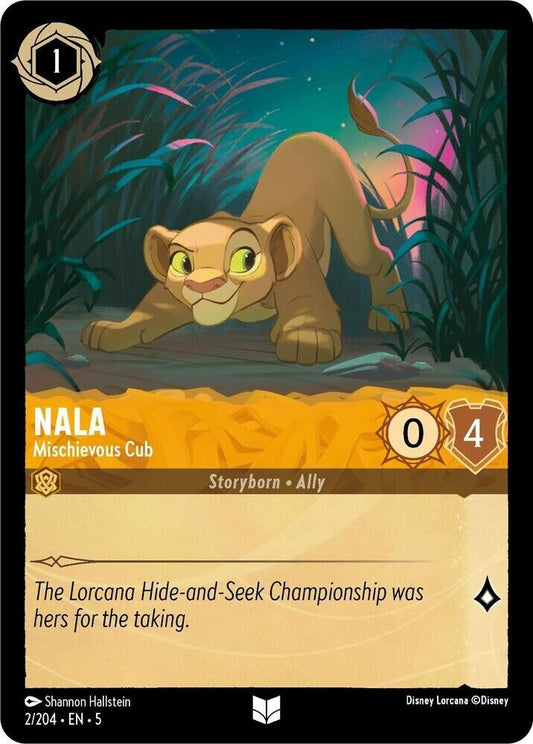 Nala Mischievous Cub Cold Foil Disney Lorcana 2/204