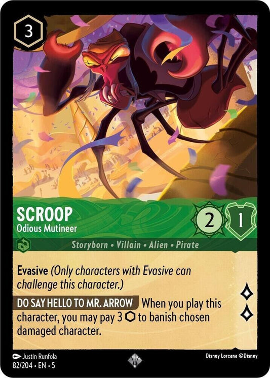 Scroop Odious Mutineer Non-Foil Disney Lorcana
