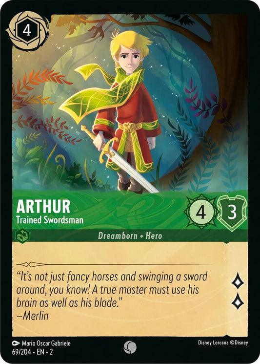 Arthur Trained Swordsman Cold Foil Disney Lorcana 121/204 