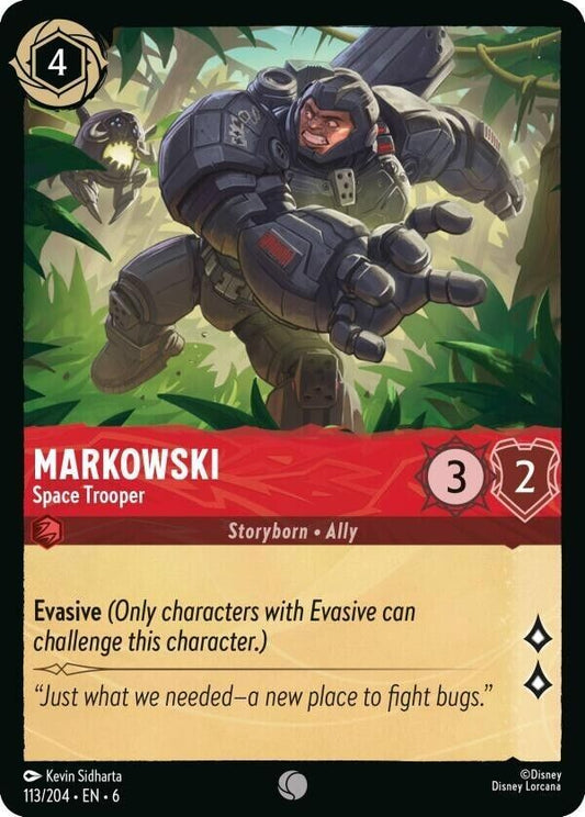 Markowski Space Trooper Cold Foil Disney Lorcana 113/204 Azurite Sea