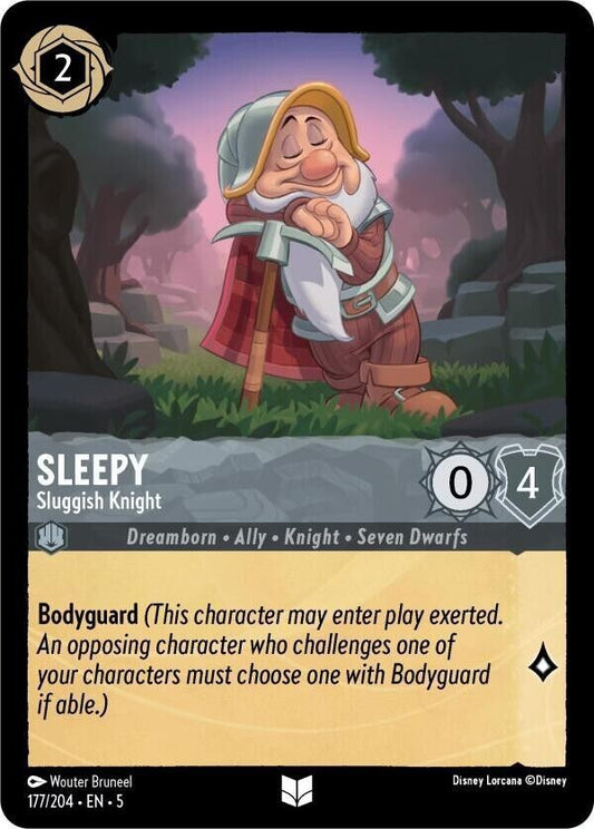 Sleepy Sluggish Knight Cold Foil Disney Lorcana 177/204