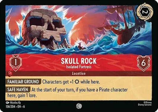 Skull Rock Isolated Fortress Cold Foil Disney Lorcana 136/204 Azurite Sea